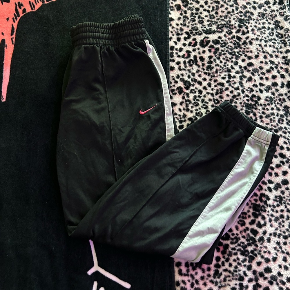 Nike Pink Swoosh Cuffed Sweatpants